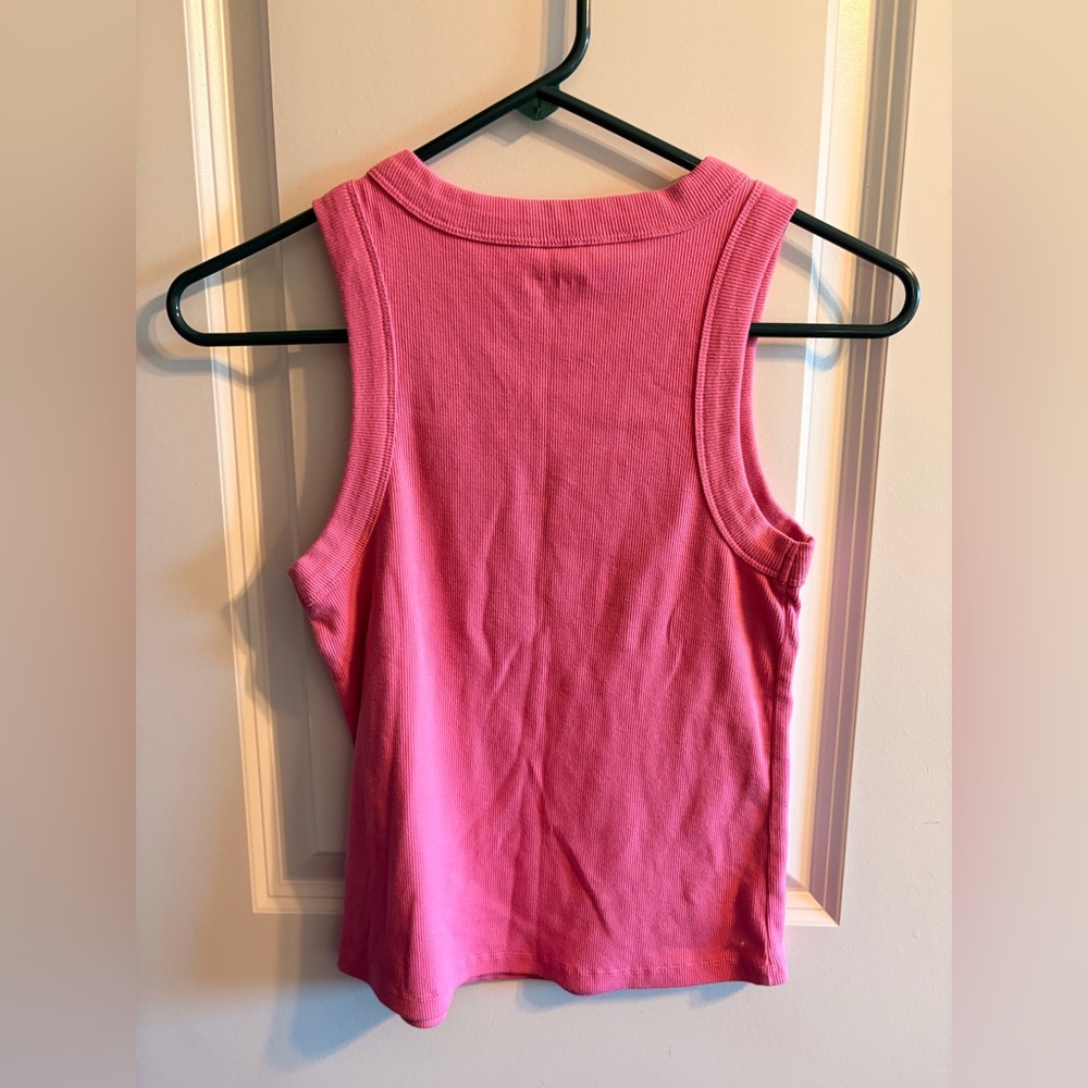 Old Navy Pink Ribbed Tank - Picture 2 of 3